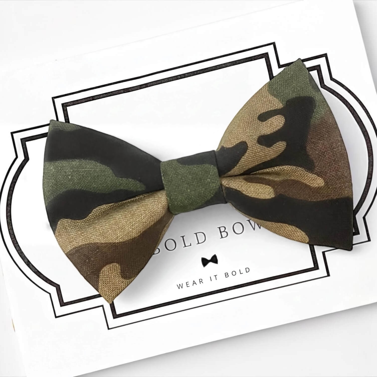 Camo dog bow tie
