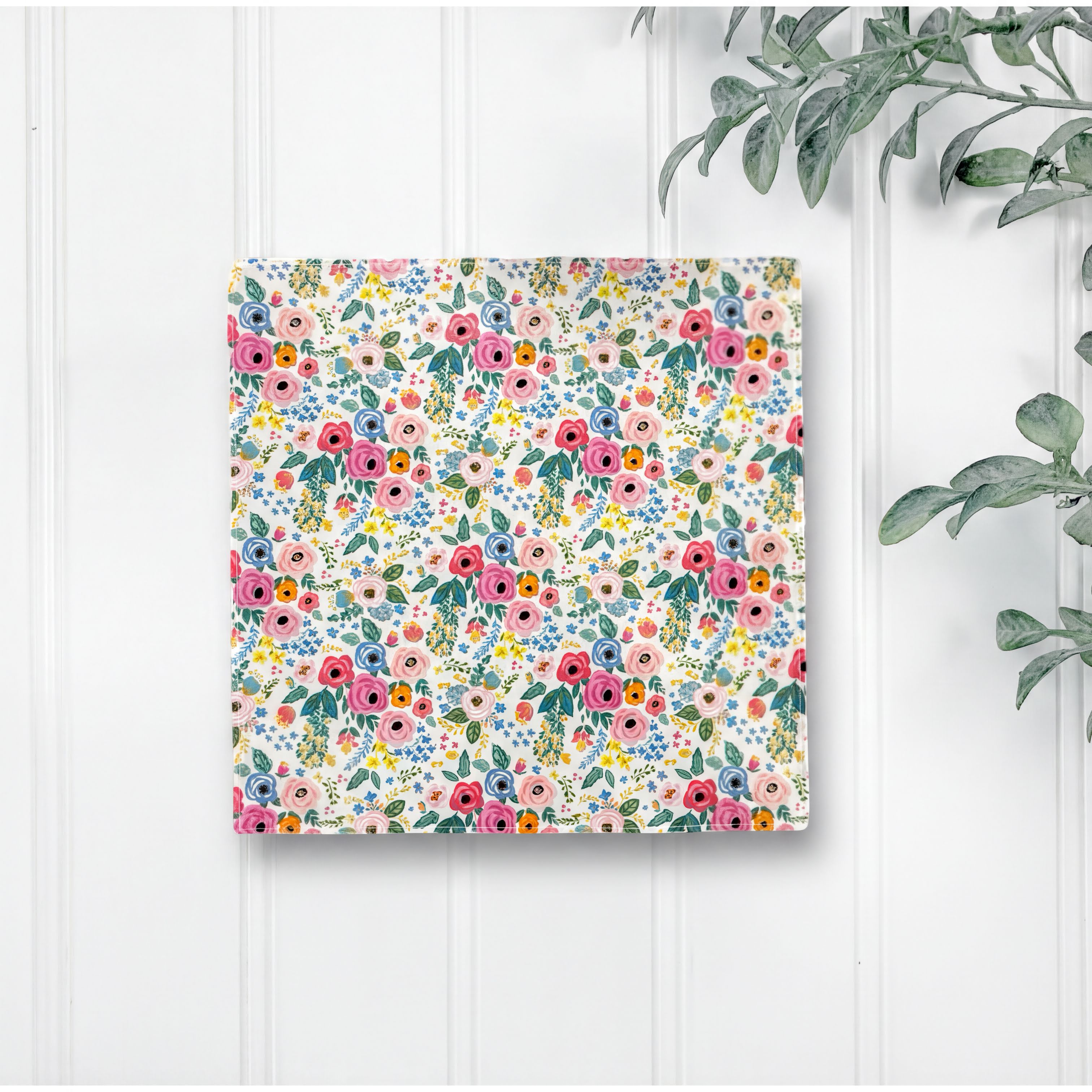 Wonderland Garden pocket square for wedding.