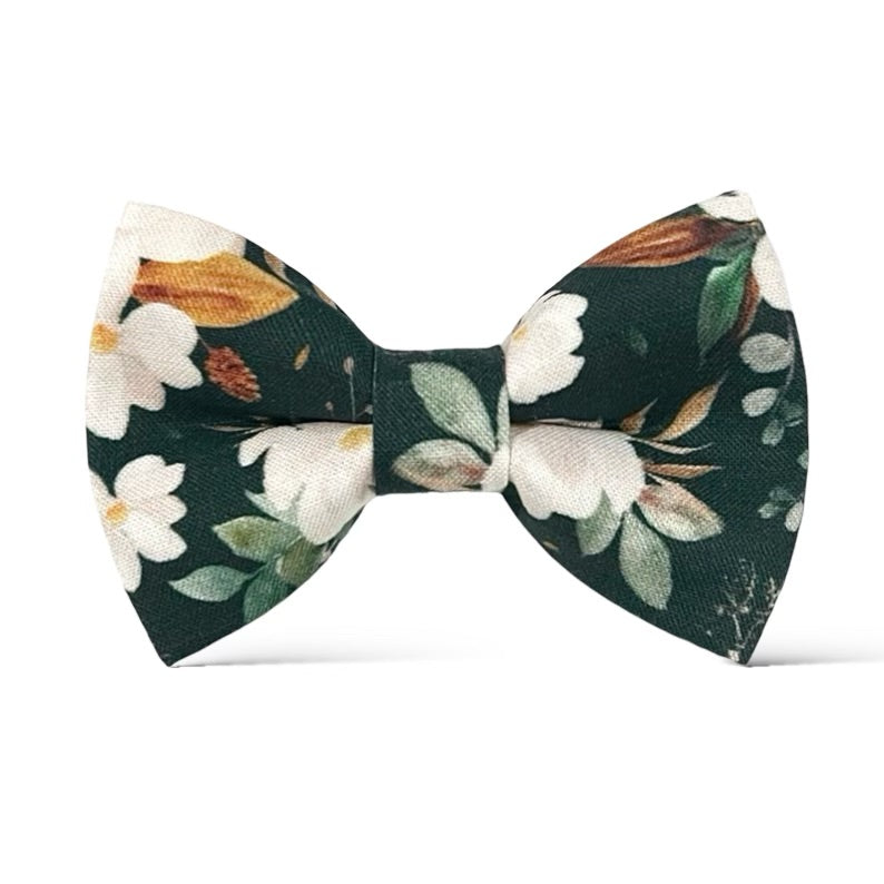 a bow tie with flowers on it