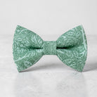 Green floral bow tie for men, boys, groomsmen ties for weddings.