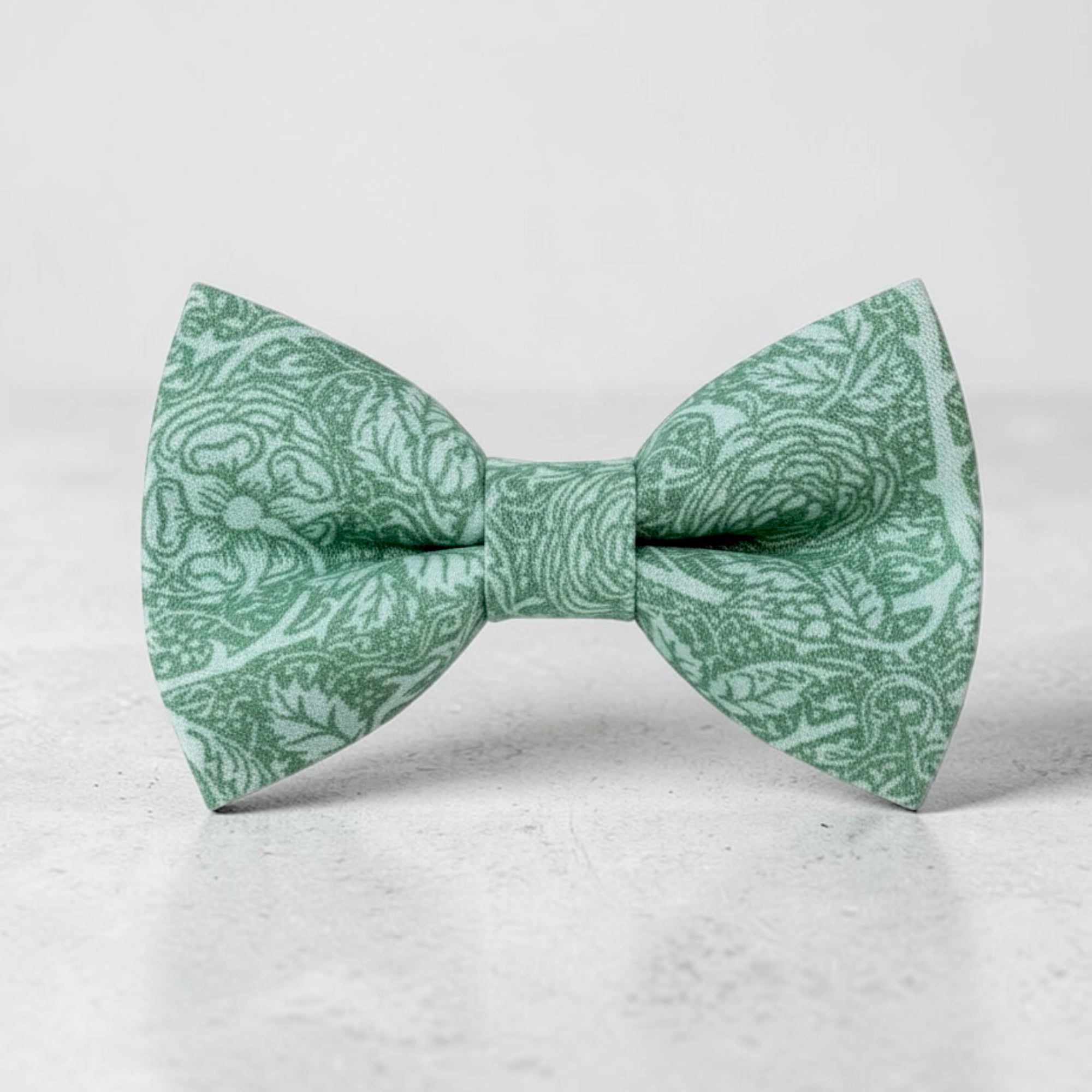 Green floral bow tie for men, boys, groomsmen ties for weddings.