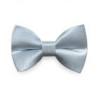 A light blue bow tie on a clean white background.