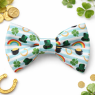 Bow tie with St. Patrick's Day patterns on a white background