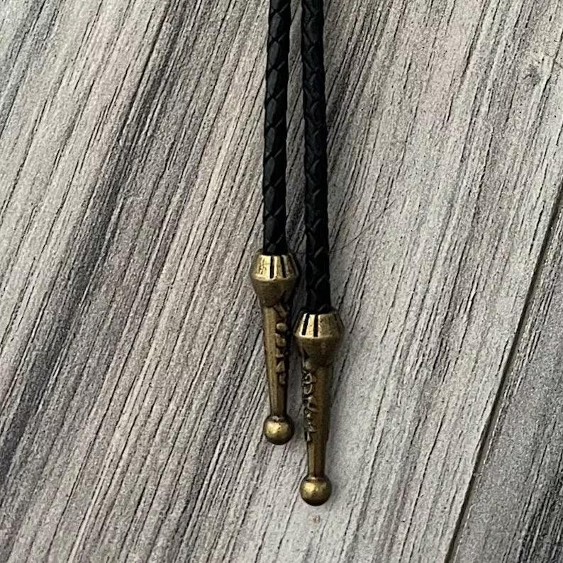 Bolo Tie tassels with leather cord