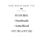 Graphic page featuring bold serif typography and a small bow tie icon