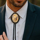 Bolo tie for men worn in a wedding by a groom.