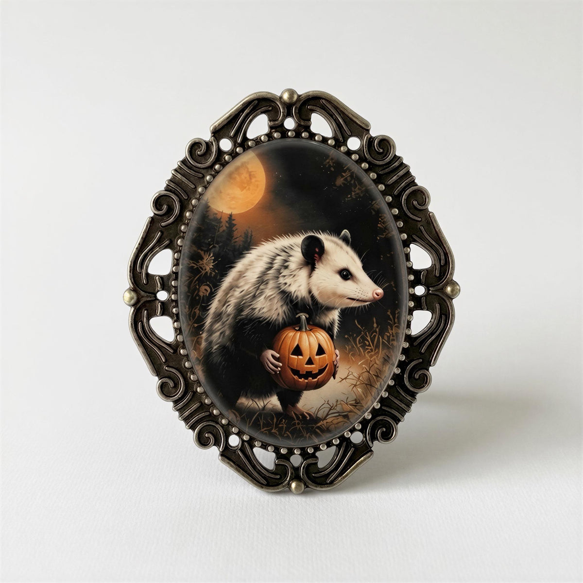 Halloween lapel pin.