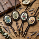 Floral bolo ties for weddings.