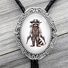 Bolo tie for men and women with western country raccoon