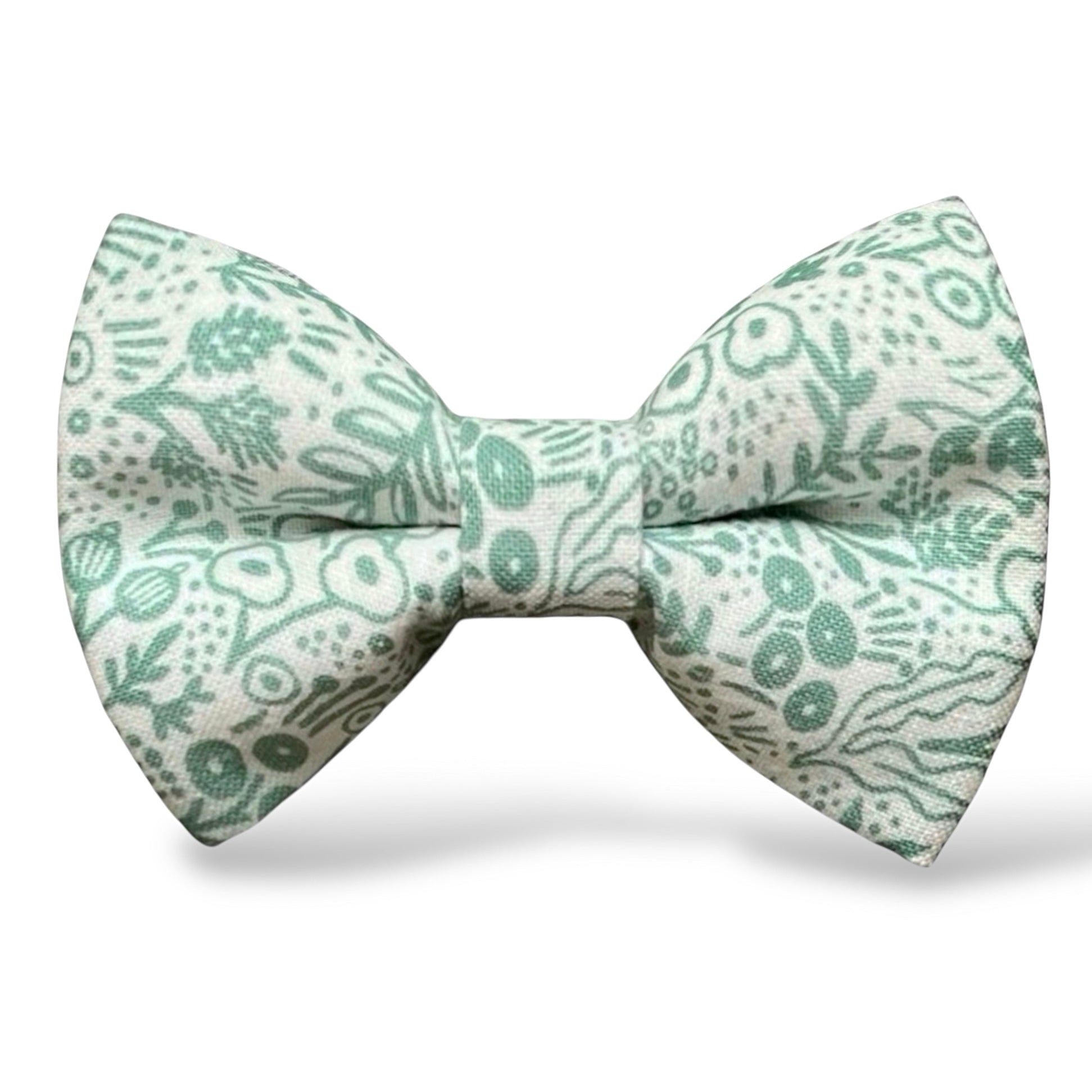 Sage green floral bow tie for groomsmen, ring bearers and wedding guests.