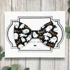Halloween Black and White Ghost Dog Bow Tie for Dog Collar and Cat Collar