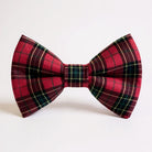 Red Plaid Christmas Bow Tie – Holiday Tartan for Men