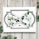 Green Floral Sage Dog Bow Tie for wedding