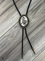 Load image into Gallery viewer, Bolo Tie- Rodeo Cowboy Riding Horse
