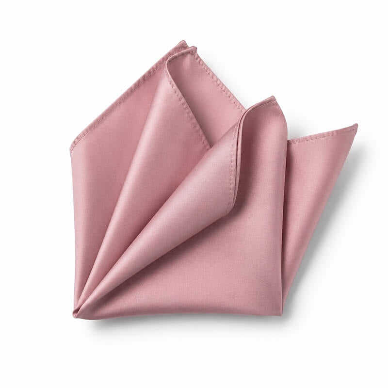 Rose gold pocket square for men.
