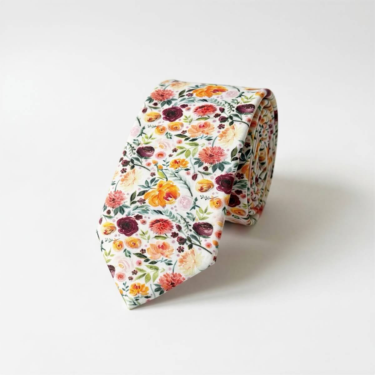 Mens tie with floral print.