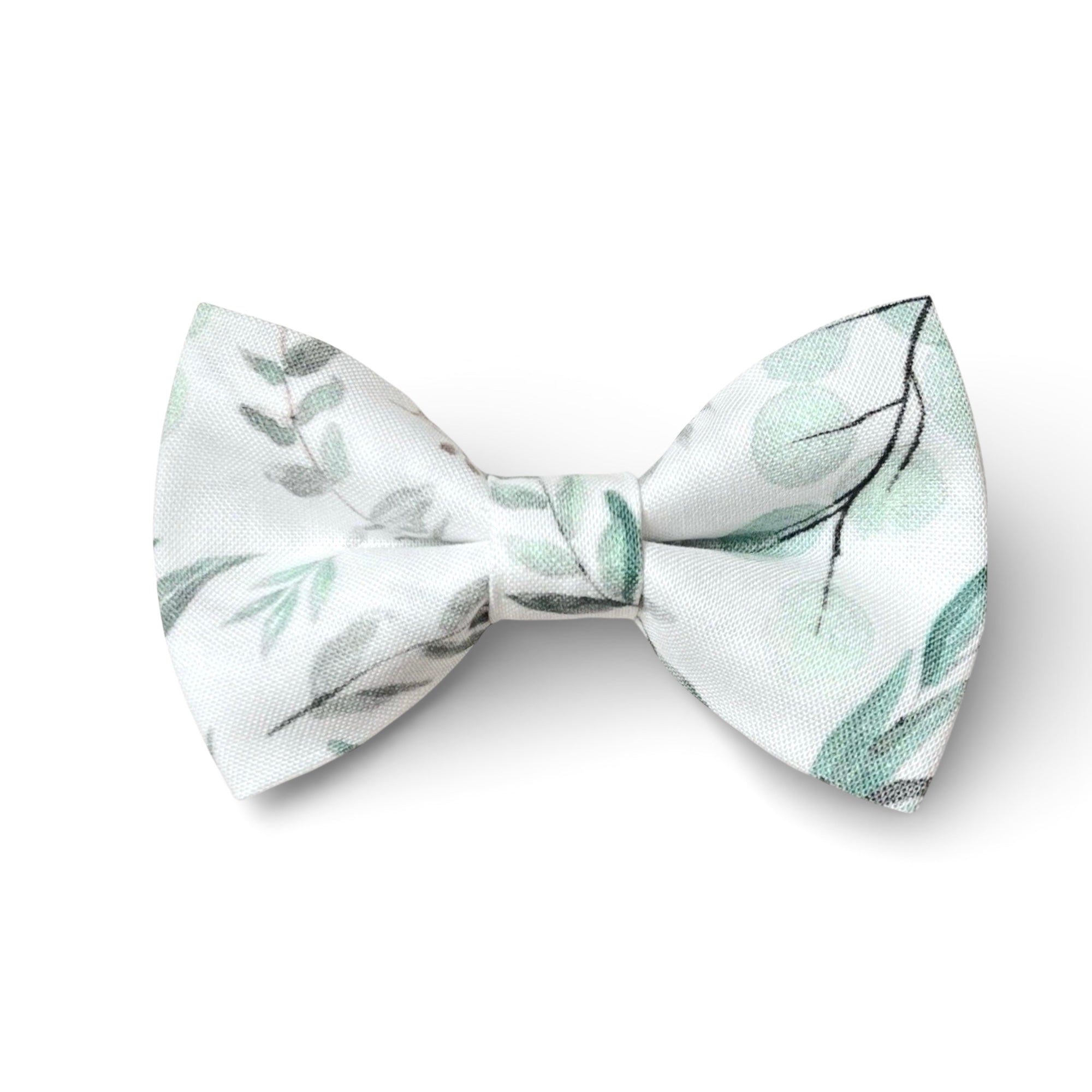 Floral patterned hair bow on a white background for weddings, flower girls, or everyday wear.
