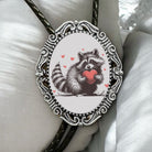 Valentine’s Day Raccoon Bolo Tie, Western Accessory