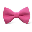 Candy Pink bow tie on a white background for groomsmen, wedding and ring bearer.