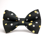 Black & Gold Confetti Bow Tie – Wedding & New Year’s Eve Formal Bow Tie for Grooms & Parties