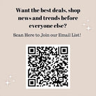 a QR code and a message asking for the best deals, news, and trends before everyone else.