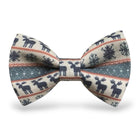 Christmas Bow Tie with Reindeer- Holiday Bowtie for Men
