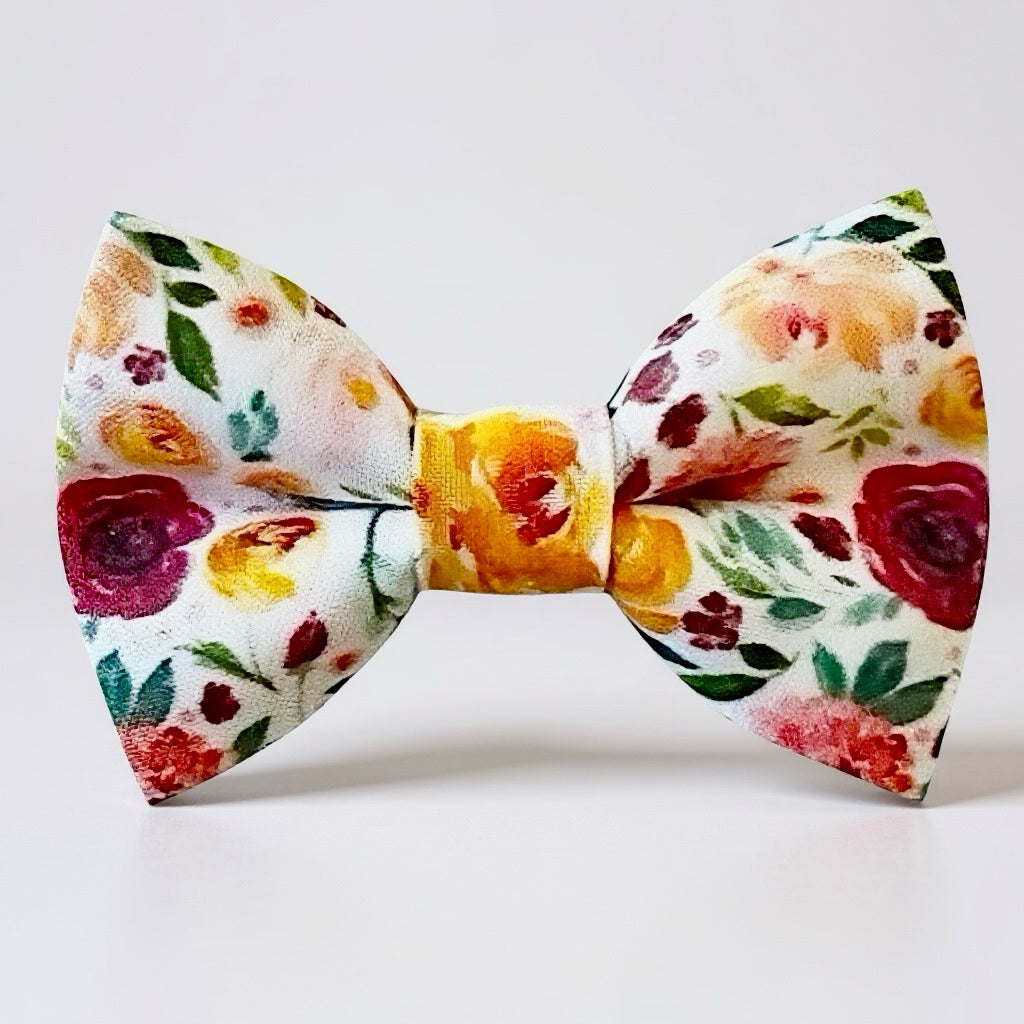 Wildflower Floral men’s bow tie for wedding, ring bearers and groomsmen.