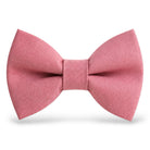 Dusty rose bow tie for men, pre-tied blush pink wedding bow tie for groom and groomsmen with elegant textured fabric