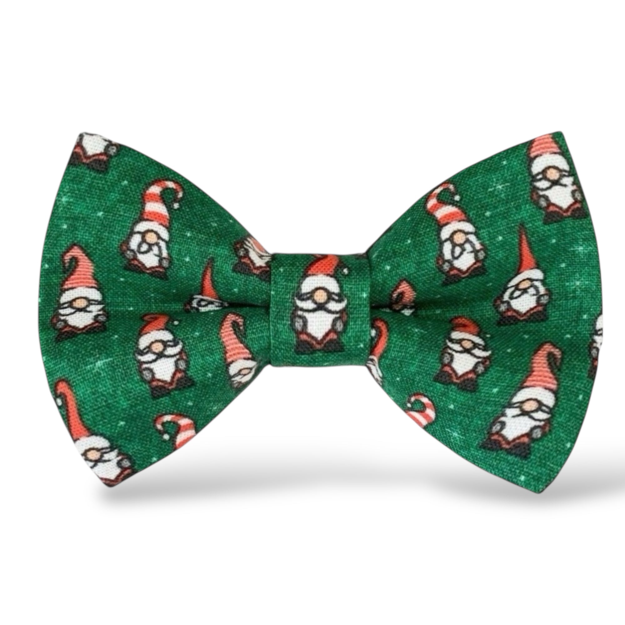 Gnome Green Christmas Bow Tie