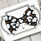 Halloween Black and White Ghost Dog Bow Tie for Dog Collar and Cat Collar