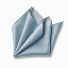 Light blue satin pocket square for wedding suits, groomsmen, or formal events