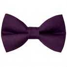Men's pre-tied dark purple bow tie in a deep plum color.