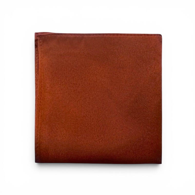 Pocket square for men in orange fabric.