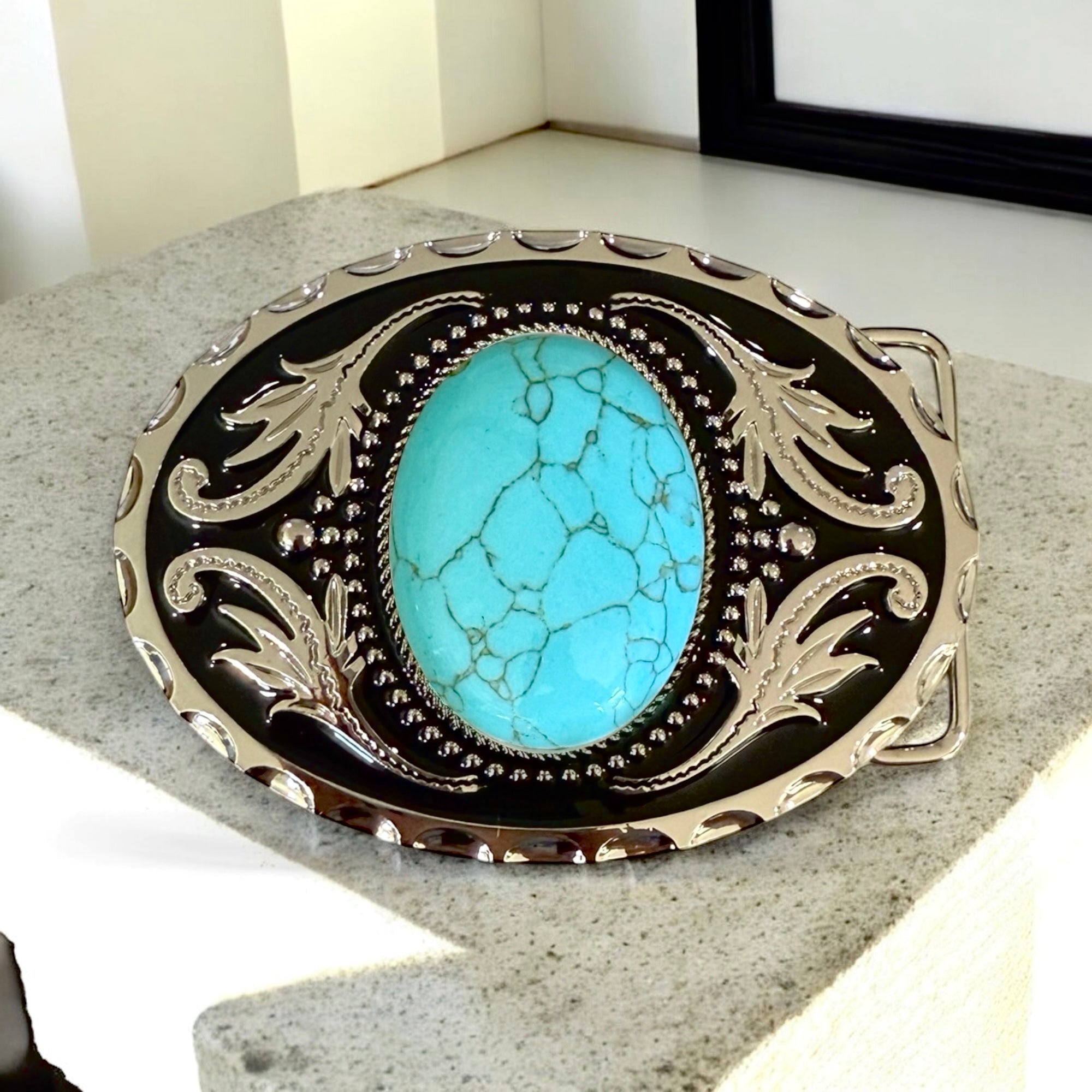 Turquoise Belt Buckle Western Accessory