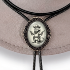 Handmade Otter Bolo Tie | Western Leather Cord Cowboy Tie