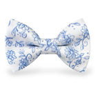 Blue and white floral bow tie for men and boys for weddings, groomsmen and groom.