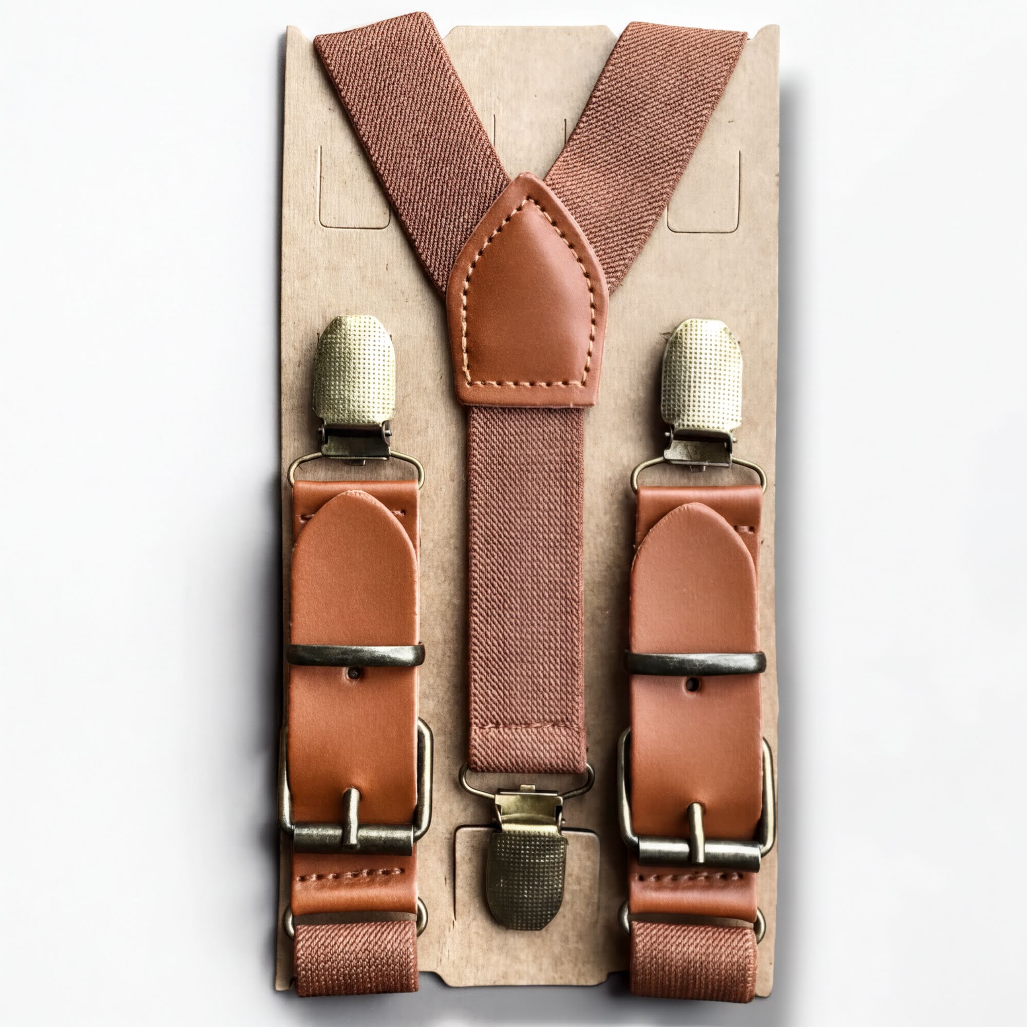 Brown men’s suspenders for men, groomsmen, toddlers, boys and weddings.
