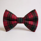 Red Plaid Christmas Bow Tie- Holiday Tartan
