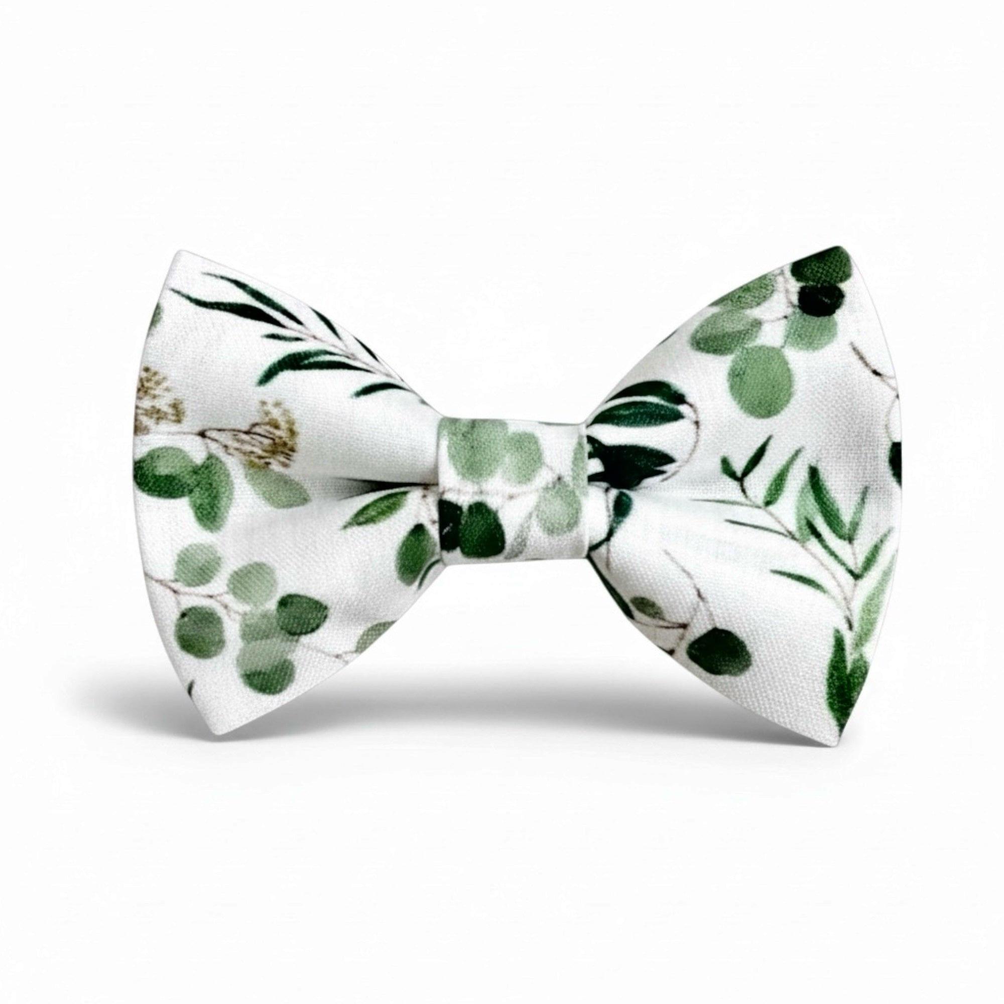 Dark green floral bow tie for men, boys, groomsmen ties and ring bearer outfits on a white background.
