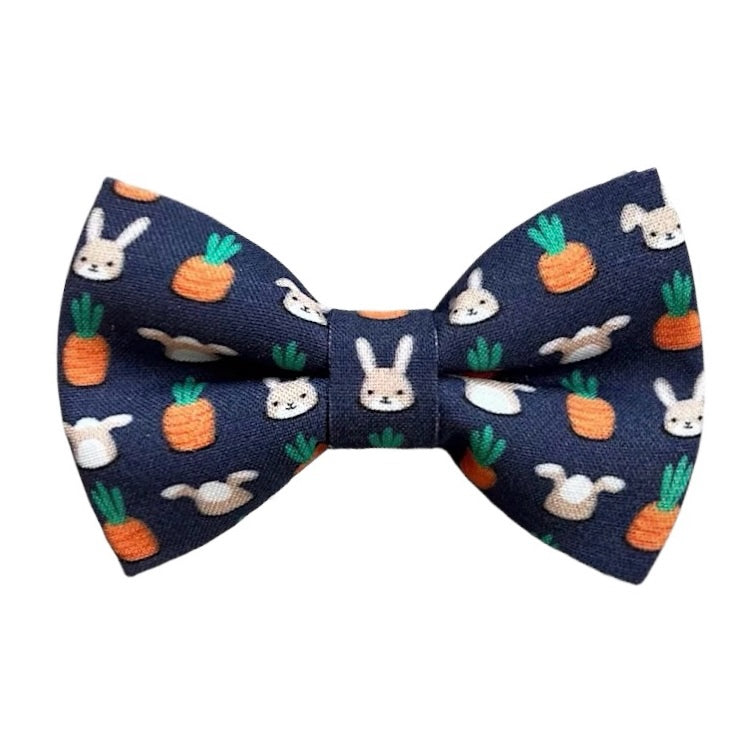 Easter Bow Tie with Bunnies pre-tied mens neckwear spring holiday rabbit pattern adjustable strap