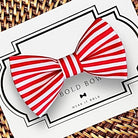 Red and White Striped Dog Bow Tie for Dog Collar and Cat Collar