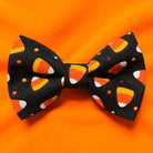 Candy Corn Bow Tie- Halloween Bowtie on Orange background