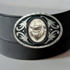 Gorilla Belt Buckle on a black leather belt