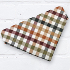 Dog Bandana- Fall Autumn Orange Plaid for Thanksgiving and Halloween
