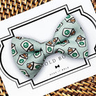 Coffee green dog bow tie