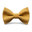 Mustard bow tie in yellow cotton, pre-tied for boys, toddlers and men.