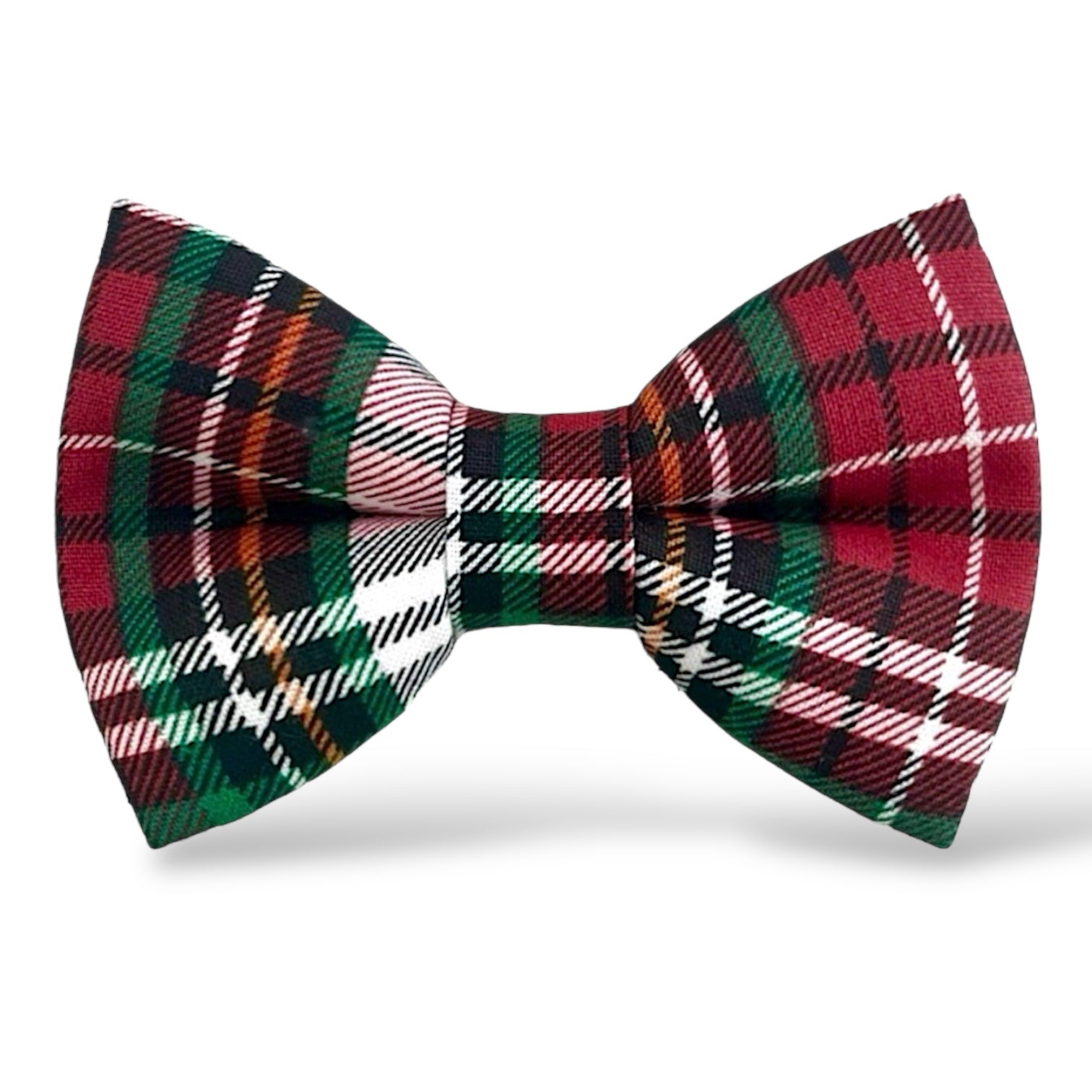 Tartan Plaid Bow Tie - Red Green & White Tartan