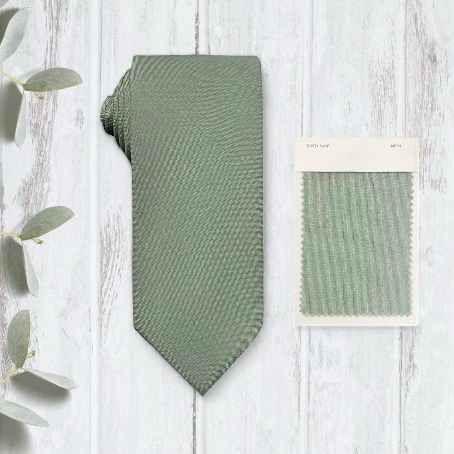 Dusty Sage necktie for men’s tie for wedding.