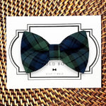 Load image into Gallery viewer, Blue and Green Tartan Plaid Christmas Bow Tie for Dog Collar or Cat Collar
