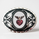 Valentine’s Day Belt Buckle with Hearts, Cupid Western Accessory